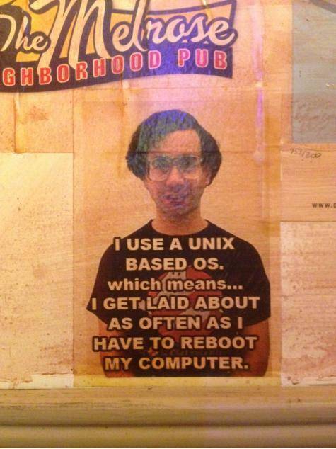 Found in my local bar. Geek Problems.