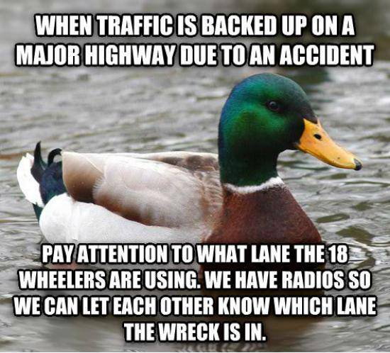 A helpful hint from a truck driver