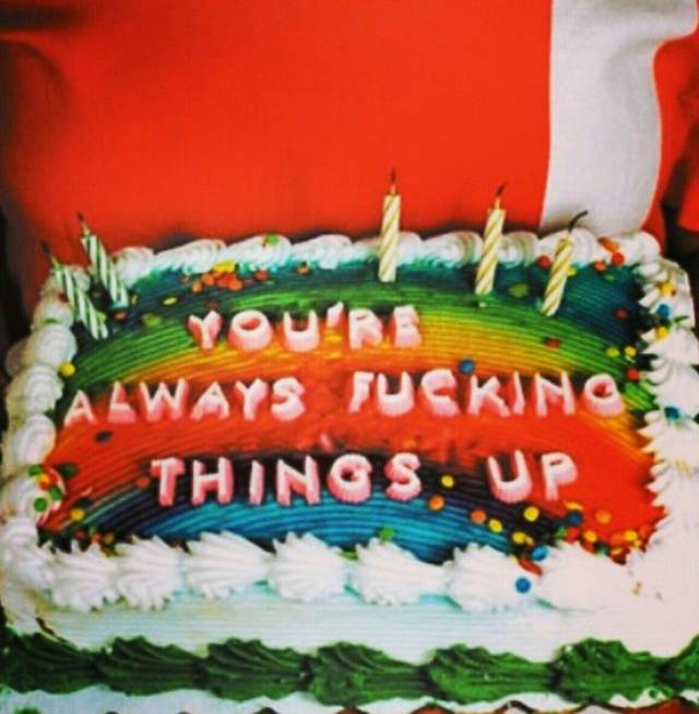 Mother made me a cake.