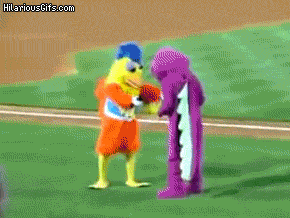 Mascot dancing showdown
