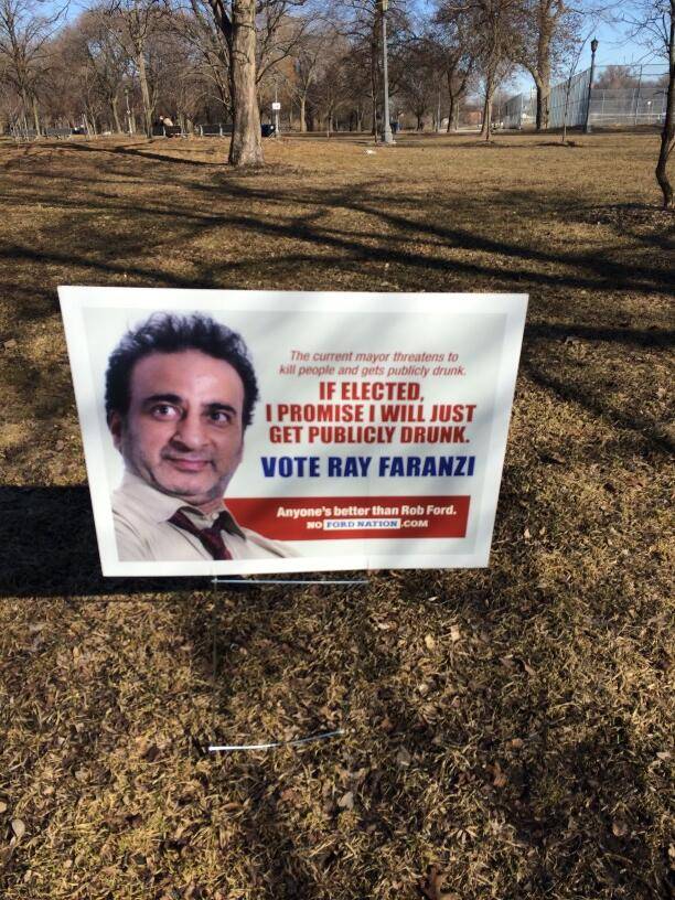 This man knows how to make a campaign sign.