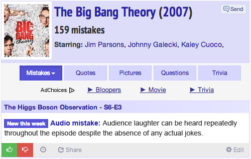 Audio mistake