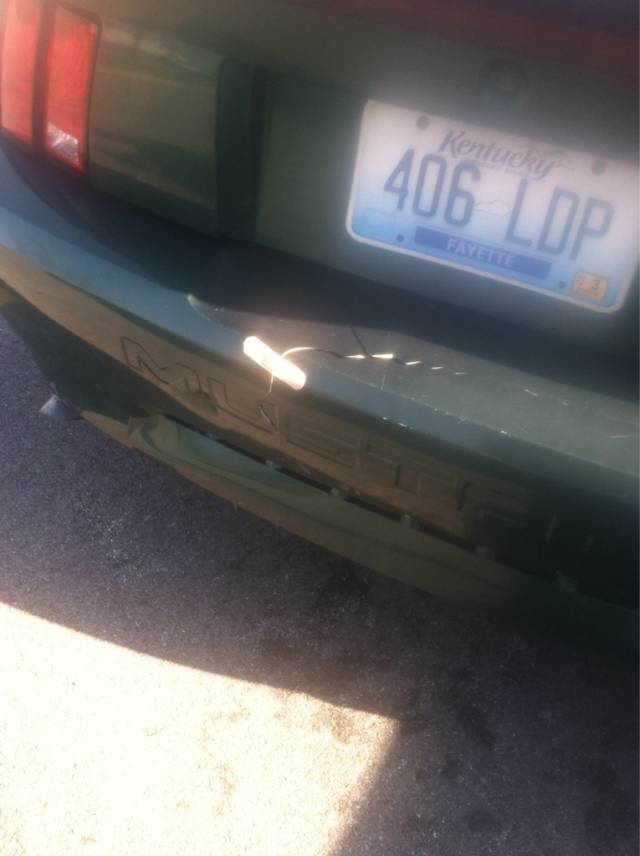 Got rear-ended last week, My Dad told me he fixed it