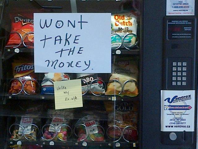 Found on the vending machine at work this morning