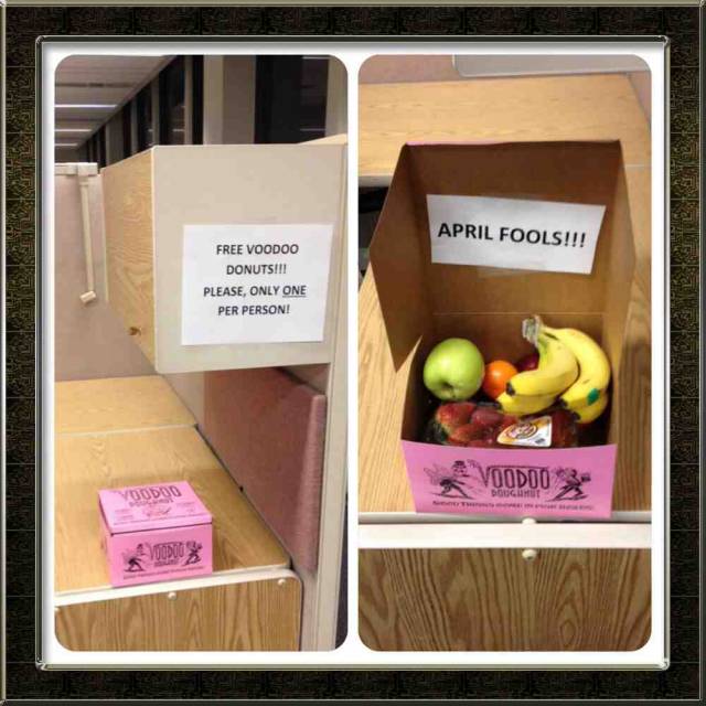 Preying on my coworkers' greatest weakness... April Fools 2014