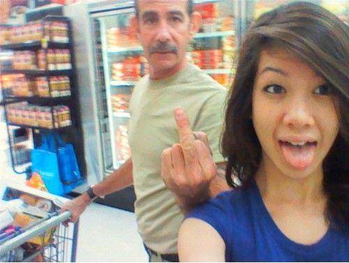 Father daughter selfie