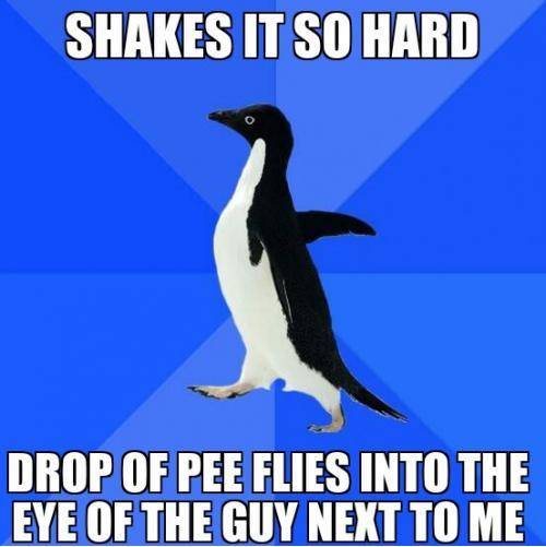 In an attempt to prevent the dreaded pee-drop-on-crotch scene at work, I did something much, much worse..