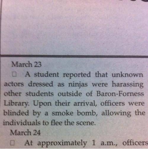 Damn college ninjas