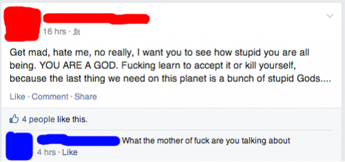 Her posts have officially gone off the deep end