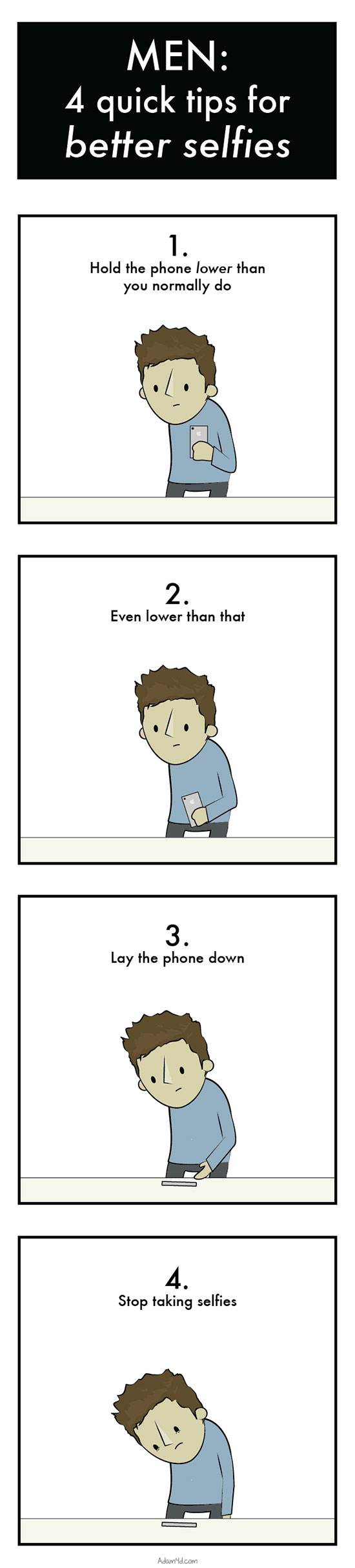 Men: 4 tips to taking better selfies