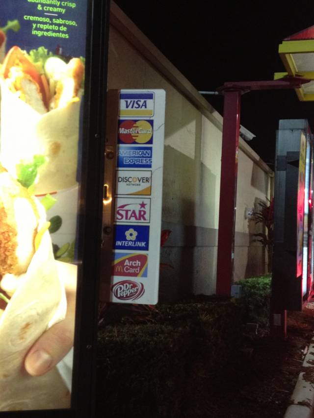 Oh good, they accept Dr. Pepper