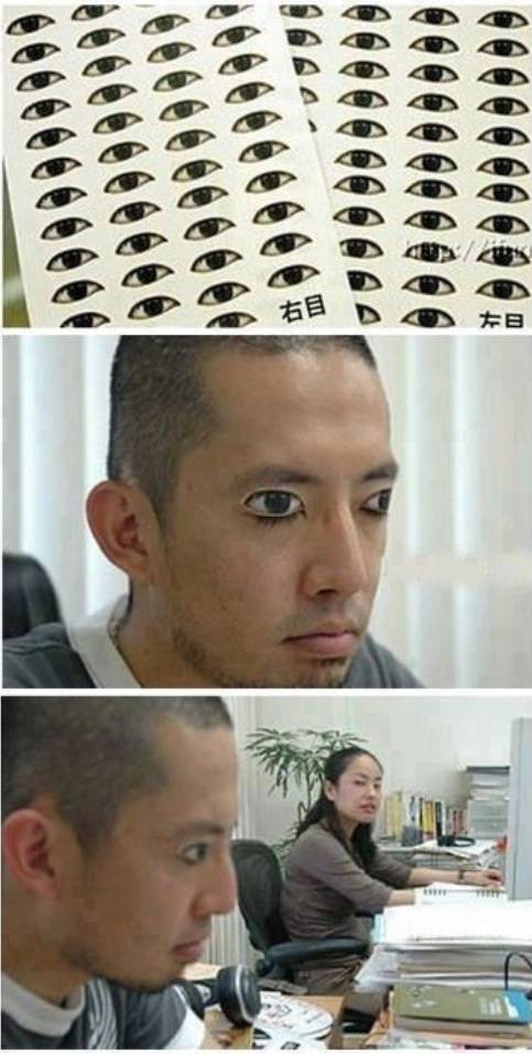 You can sleep at work, but you have to look like a psycho.