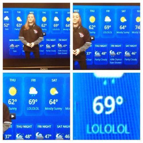 So this happened in my high school’s weather broadcast.
