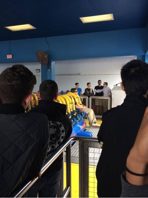 Technical difficulties with a roller coaster and this guys job is to ride it alone and see what’s wrong with it. Worst job ever.