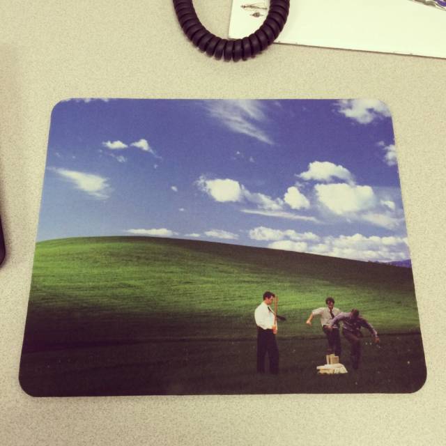 This is my first time working in an office. My gf thought this would help the days pass.
