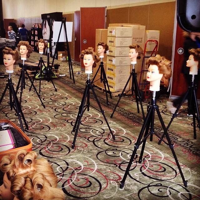 I'm part of a team doing an event for Hair Cuttery, but it feels more like a terrifying Toy Story convention.