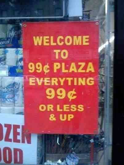 Or less and up....