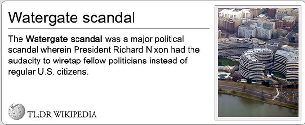 Define: Watergate scandal