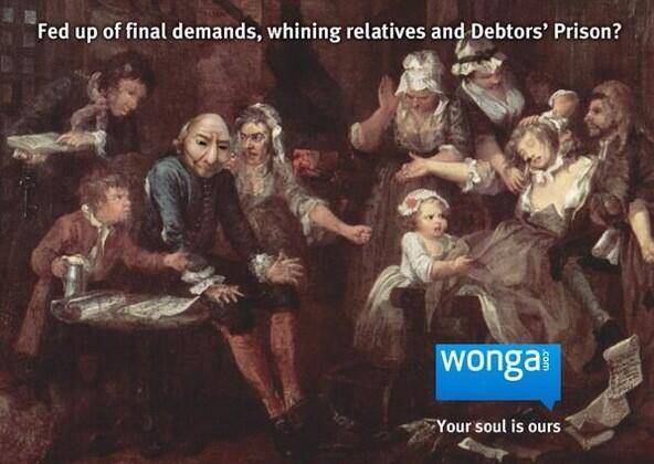 Wonga, a predatory high-interest payday loan company, have asked that this image be removed from the internet