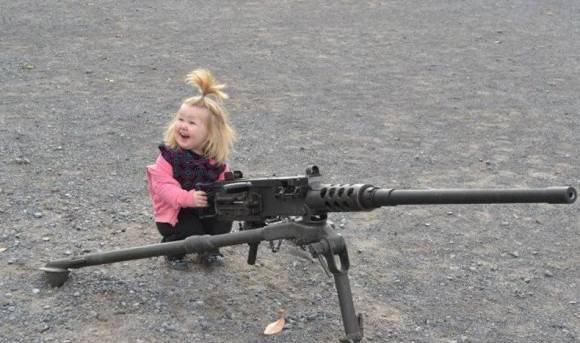 Daddy! Daddy! look at my new gun!