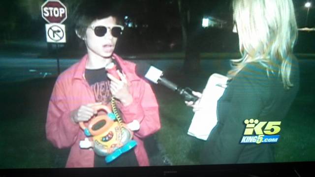 This kid got caught drinking at a party and was interviewed by my local news station, he brought his own microphone...