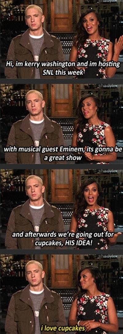 Eminem shares his excitement with us all...!!