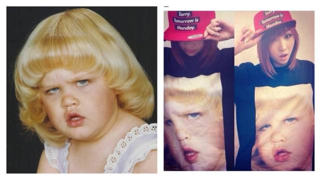 Anyone remember my friend's baby picture from a while back? She posted on Facebook today that she's now on a Korean pop star's t-shirt.