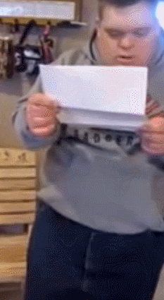 Noah, a kid with downs gets accepted to college. Awesome reaction.