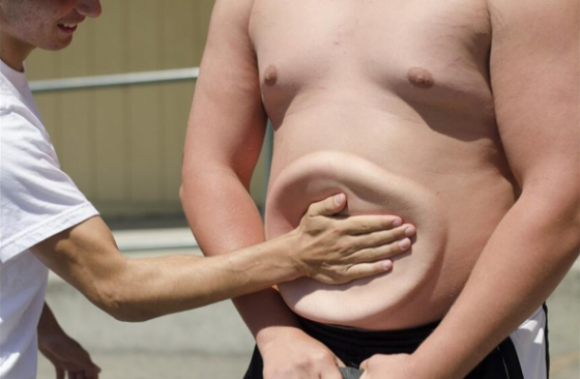 Slap the BELLY! (I took this pic for a physics project)