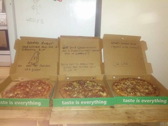 Got a hat-trick from my local pizza place