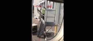 Air Canada 20 ft baggage toss. Pearson Airport.