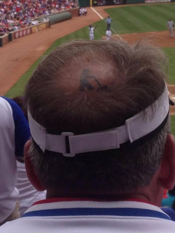 Found this dude in front of me at the baseball game