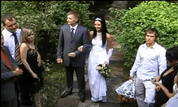 Guy accidentally interrupts a Russian wedding