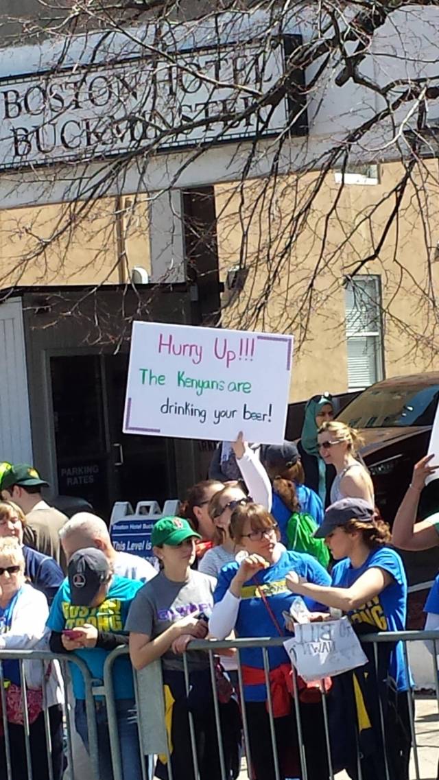Seen at the Boston Marathon.