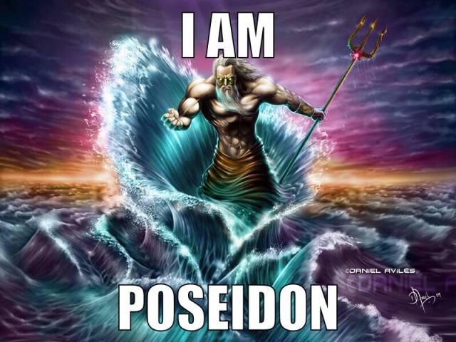 When you're taking a shower and the water runs down your arm and flows off of your fingertips