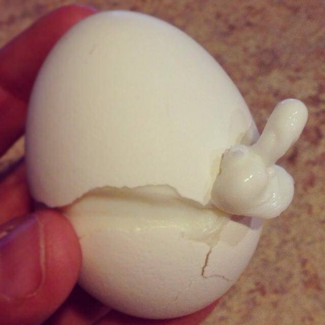 My egg grew a p*nis...Happy Easter!