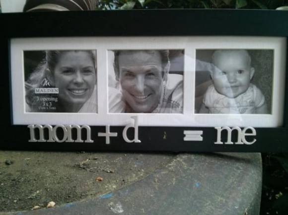 So my friend's pregnant wife dropped this picture frame....Quite literally a Freudian slip.
