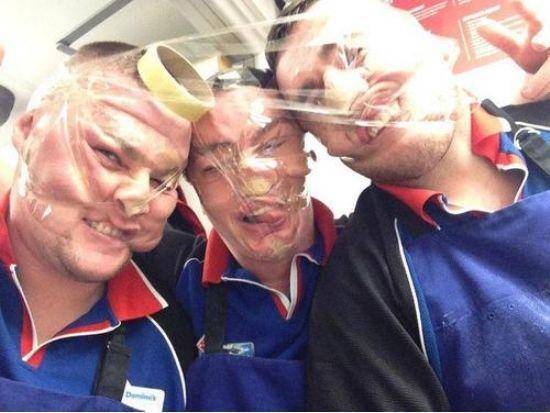 taping ourselves together