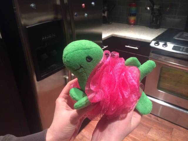 Told my girlfriend to pick me up the manliest-looking loofa she could find at the store. She got me this.