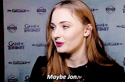 You can see her accent.