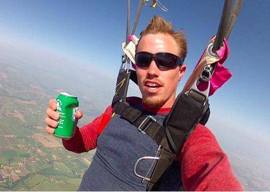 Parachuting selfie... 