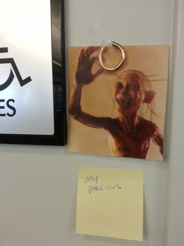 Someone lost an earring at my workplace.