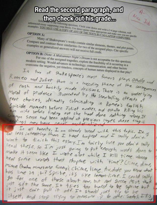 This kid knows what's up.