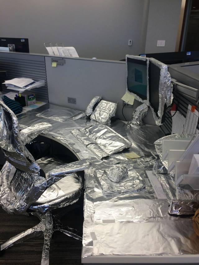 Today is my last day at work and I was welcomed with this!