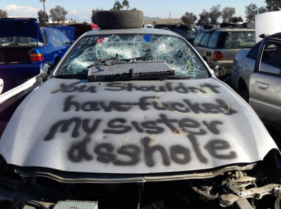 This car just came in to the junk yard