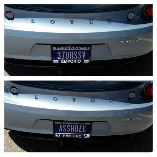 My personalized license plate came in today :)