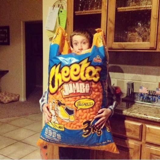 My friend’s son won a bag of Cheetos yesterday