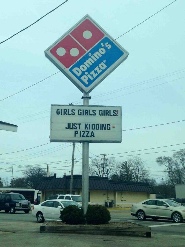 Touché Domino's.