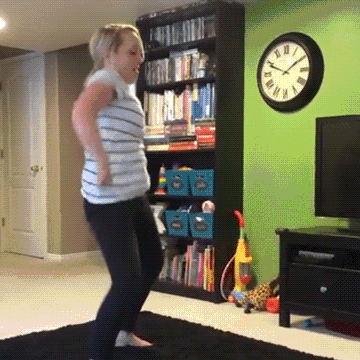 Dancing woman vs child
