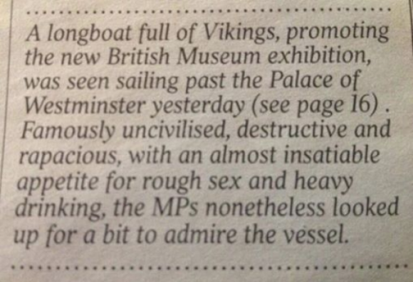 Vikings on the Thames (from The Times, UK)
